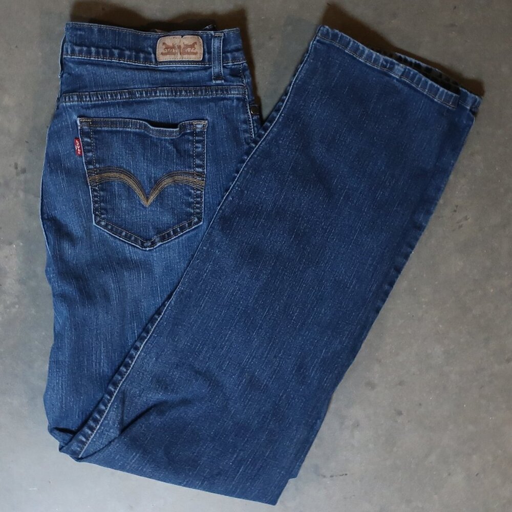 Levi's. 512. Women's 32x32. Denim Jeans. Blue. Dark-Wash.